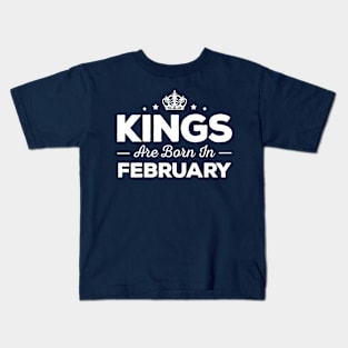 Kings Are Born In February Kids T-Shirt